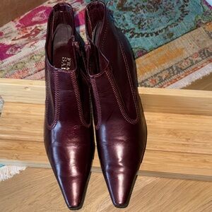 Franco Sarto Women’s Burgundy Leather Boots